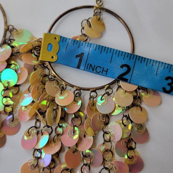 Pink Tassel Fun Chandelier Earrings - Picture 4 of 8